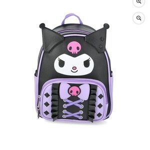 Kuromi Leather Ruffle 10.5" Mini Backpack Purple